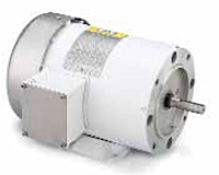 Leeson Three Phase TENV and TEFC C Face with Base Washguard Motors